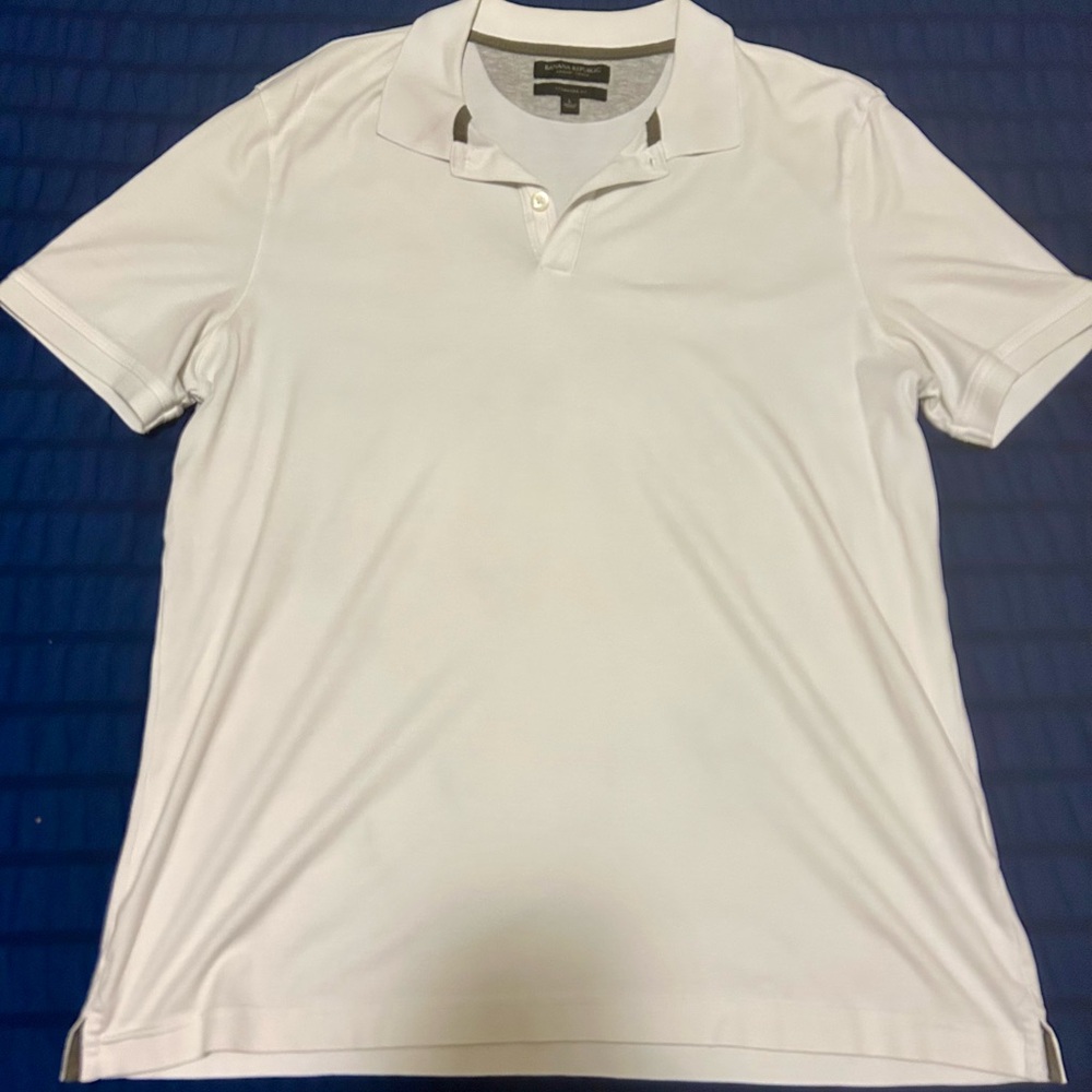Banana Republic White Polo Shirt